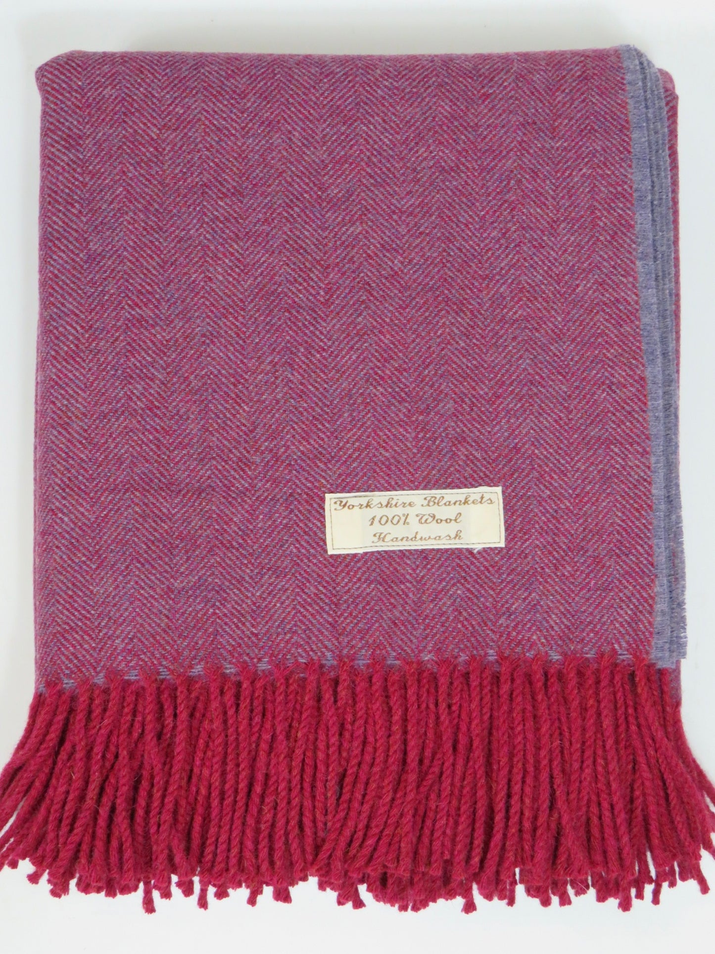 Luxury Herringbone Pure Wool Blanket