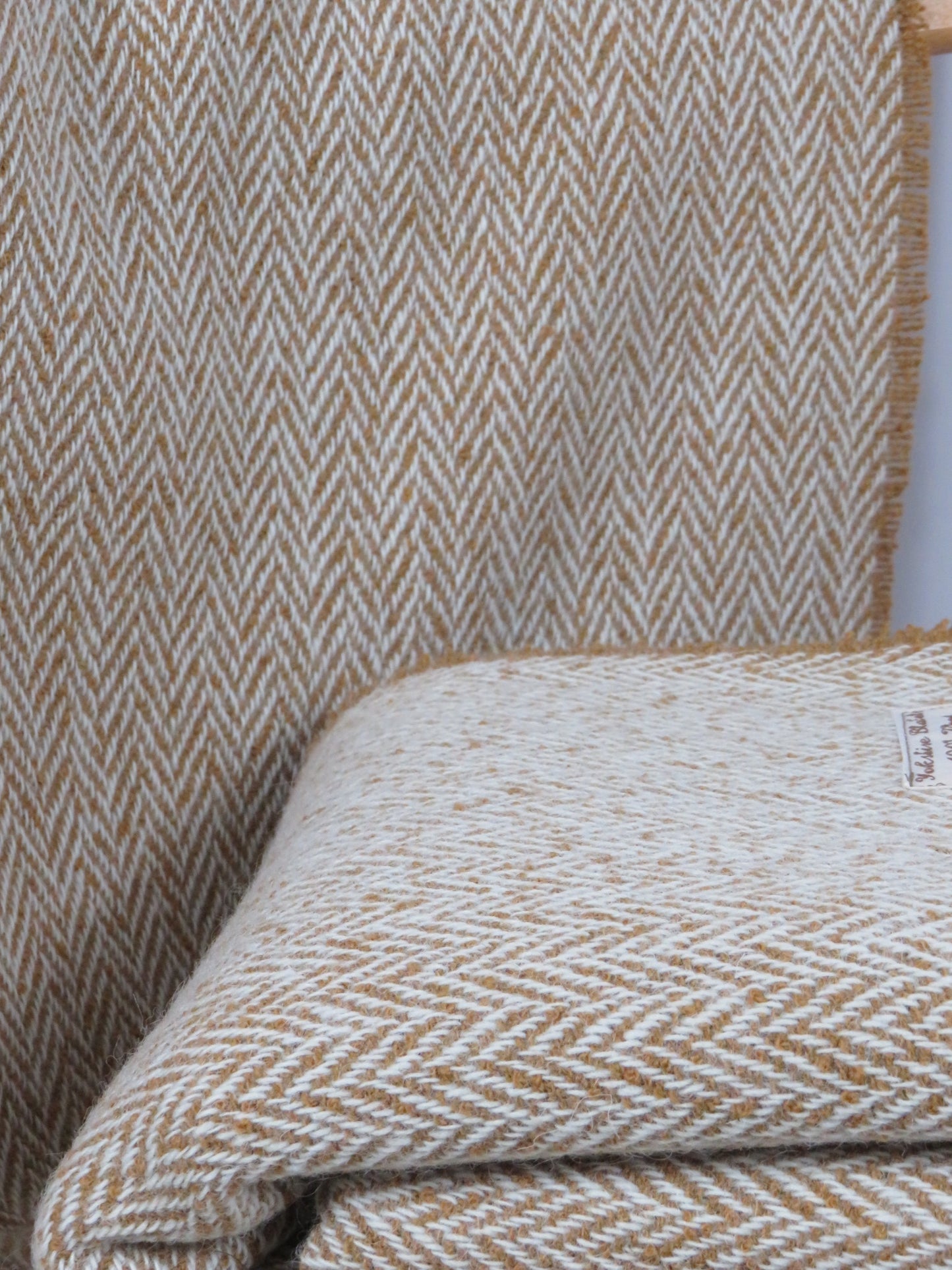 Luxury Herringbone Pure Wool Blanket