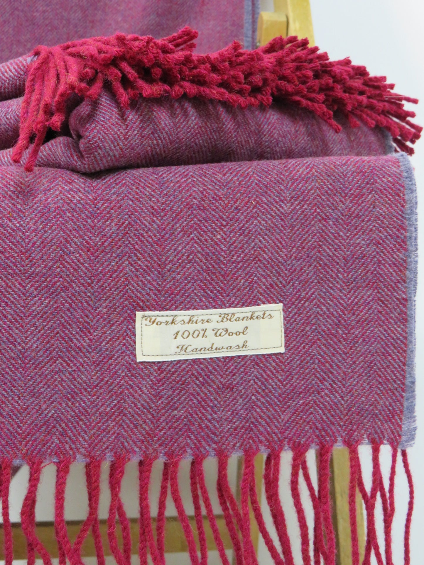 Luxury Herringbone Pure Wool Blanket