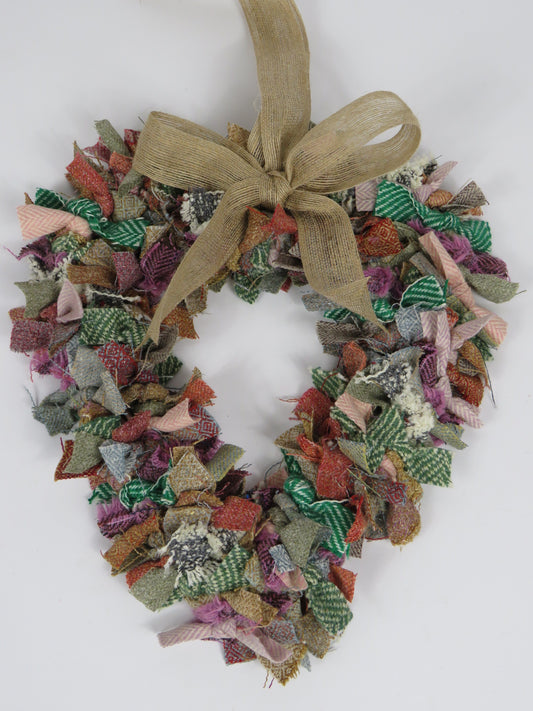 Heart Made Rag Wreath (9)