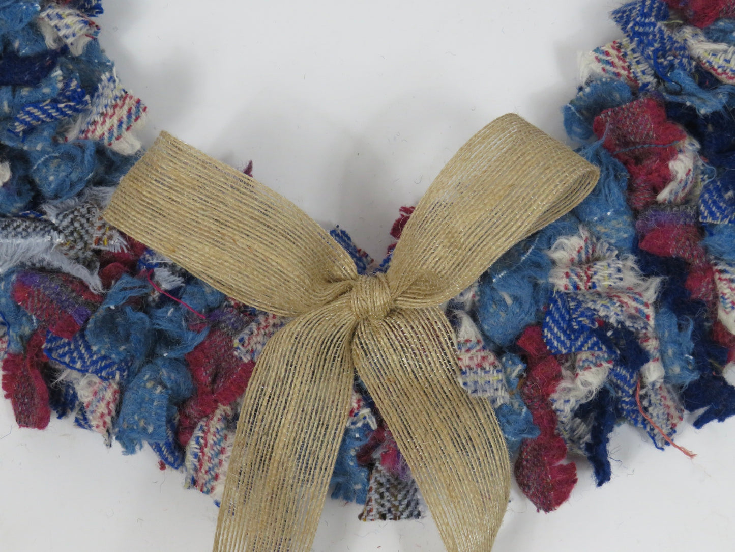SALE Large Made Round Rag Wreath (32)