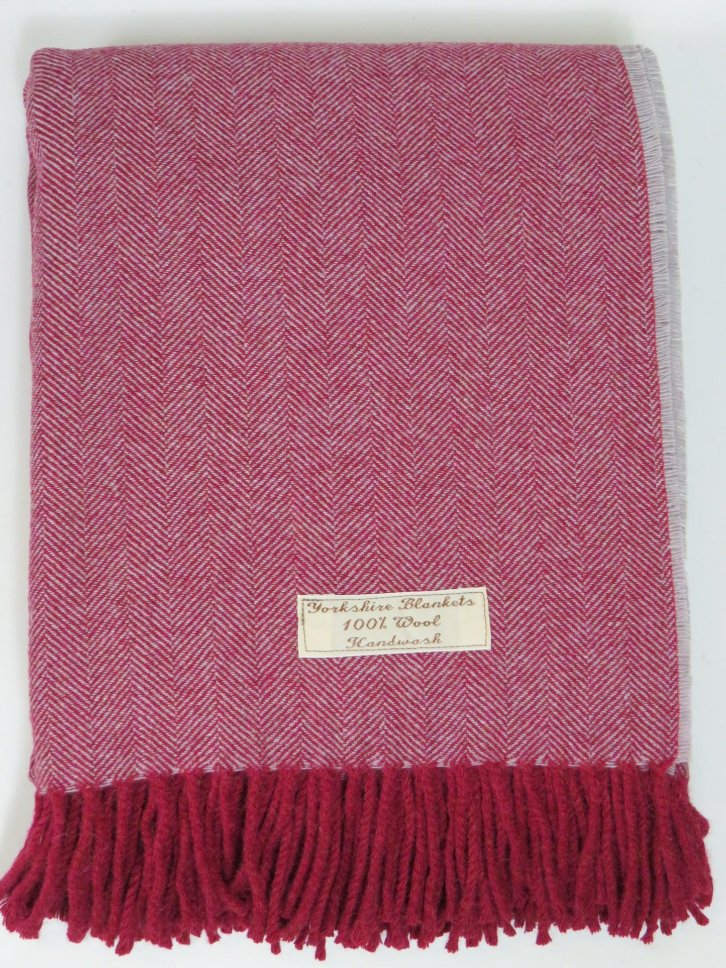 Luxury Herringbone Pure Wool Blanket