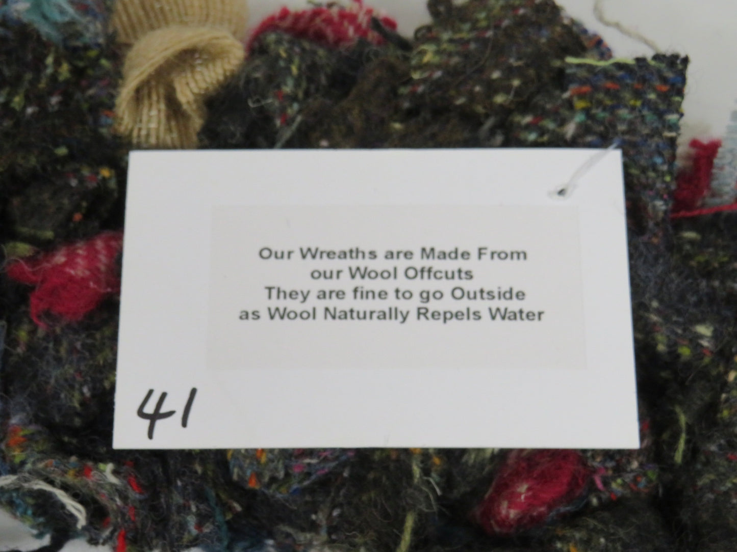 SALE Large Made Round Rag Wreath (41)