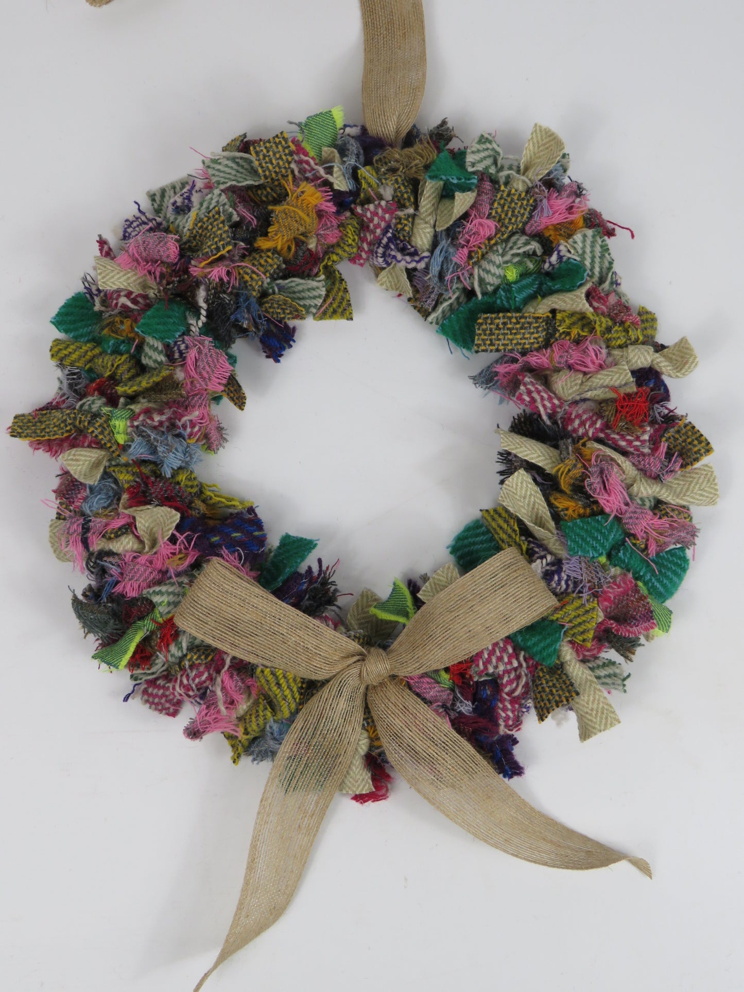 Made Round Rag Wreath (9)