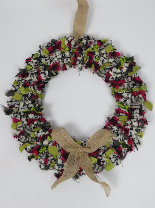 SALE Large Made Round Rag Wreath (24)