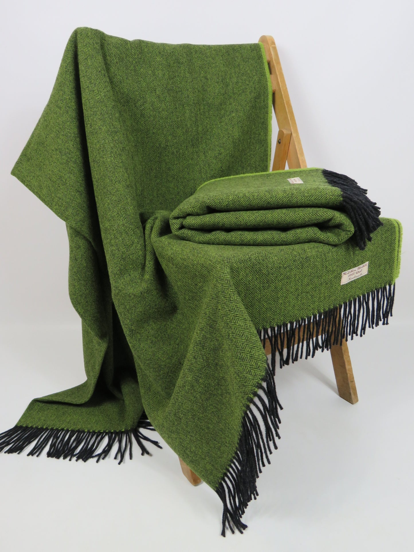 Luxury Herringbone Pure Wool Blanket