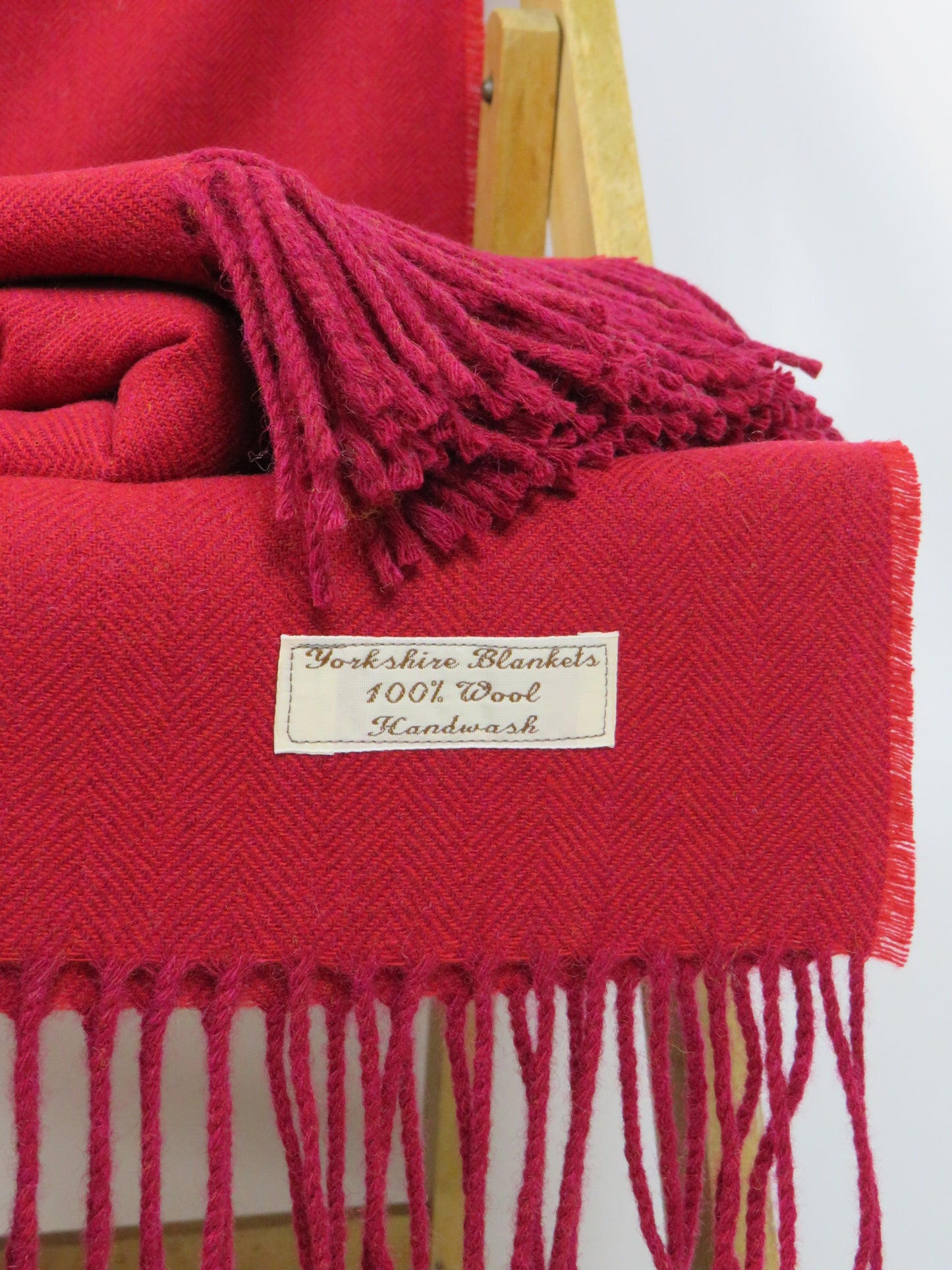 Luxury Herringbone Pure Wool Blanket