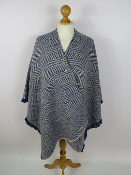 Wool Blend Cape and Pin