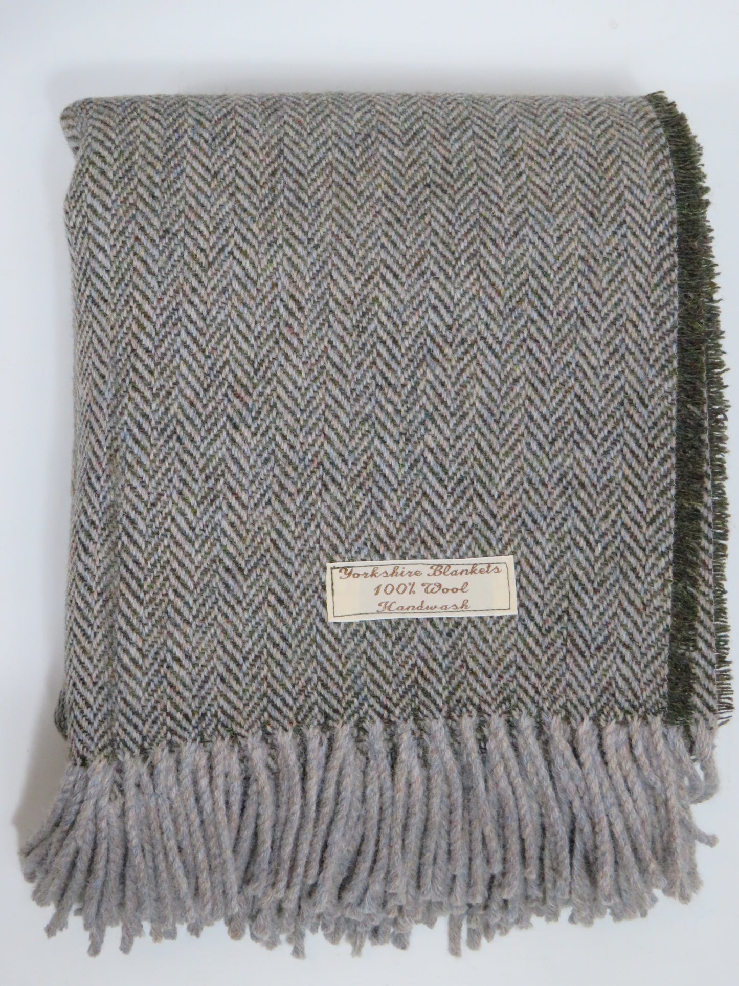 Luxury Herringbone Pure Wool Blanket