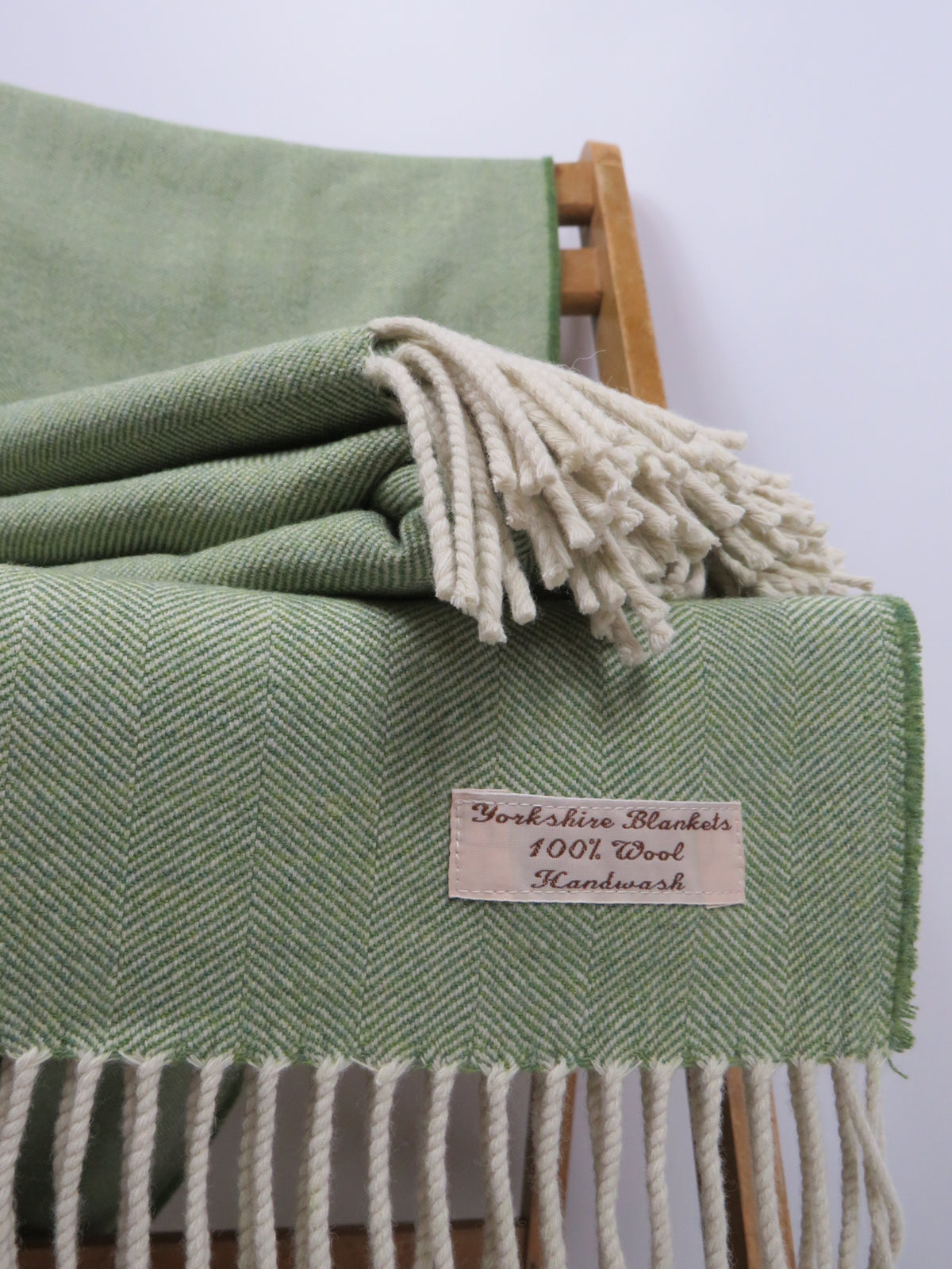 Luxury Herringbone Pure Wool Blanket