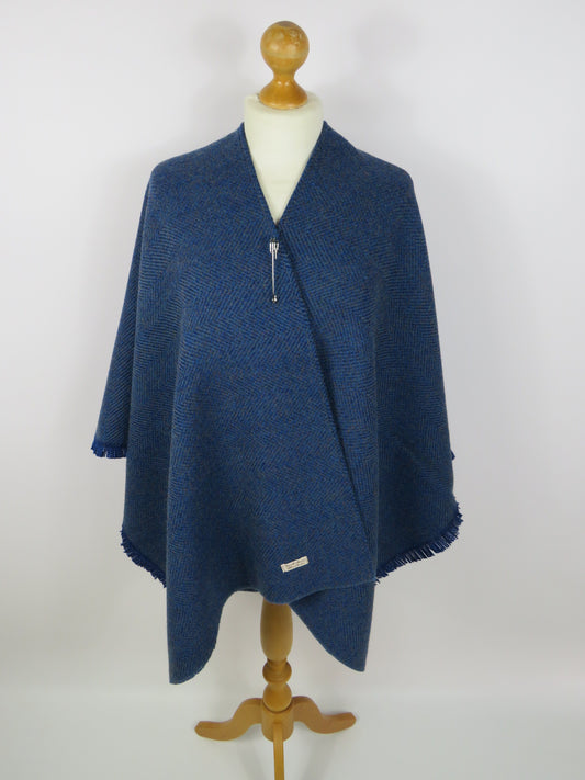 Wool Blend Cape and Pin