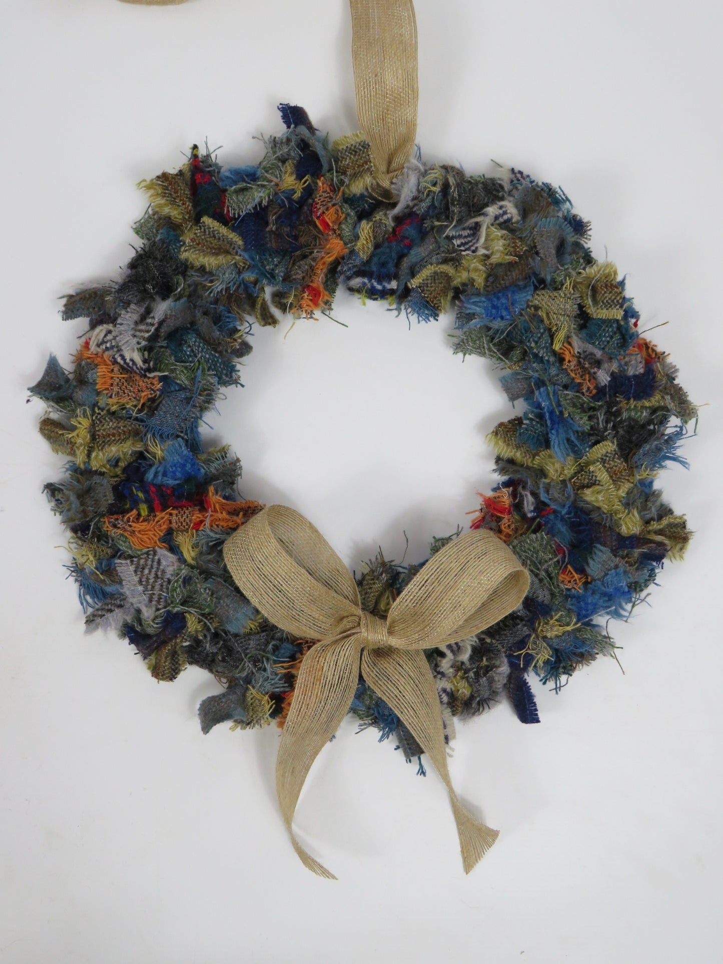 Made Round Rag Wreath (10)