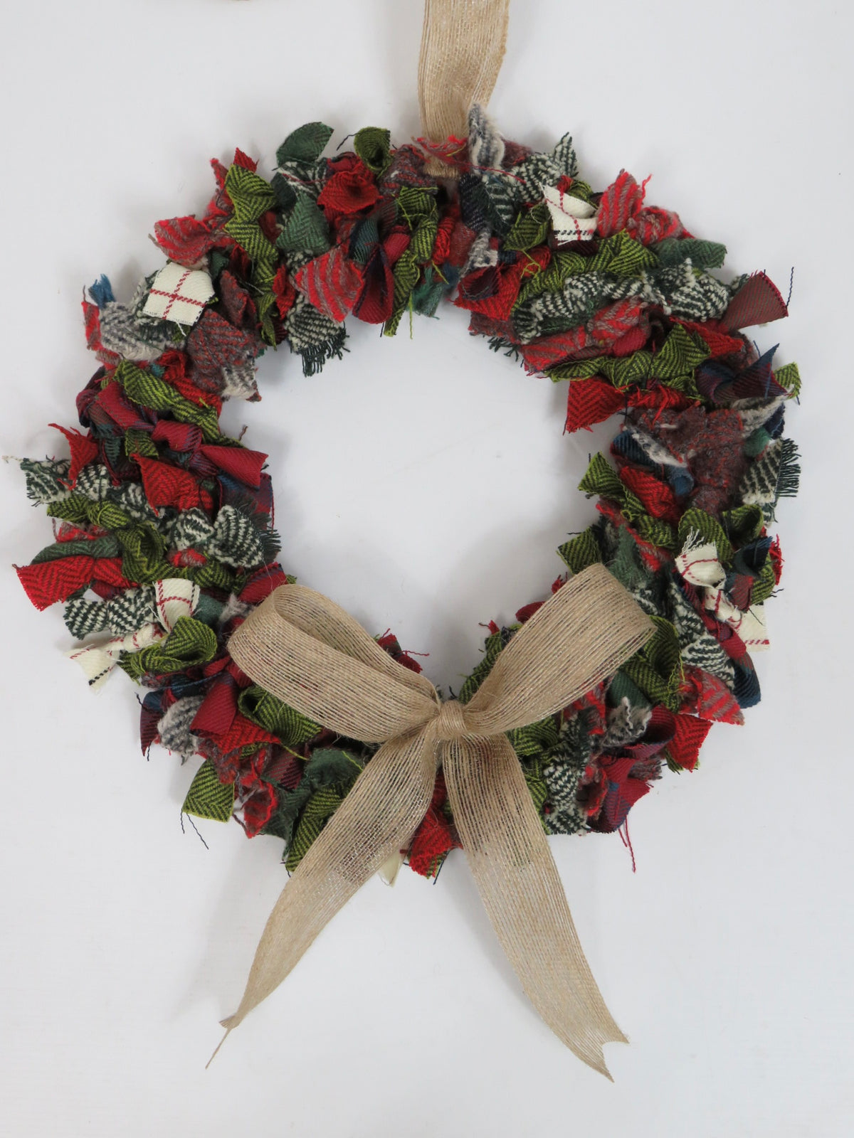 (1) Christmas DIY Rag Wreath Kit