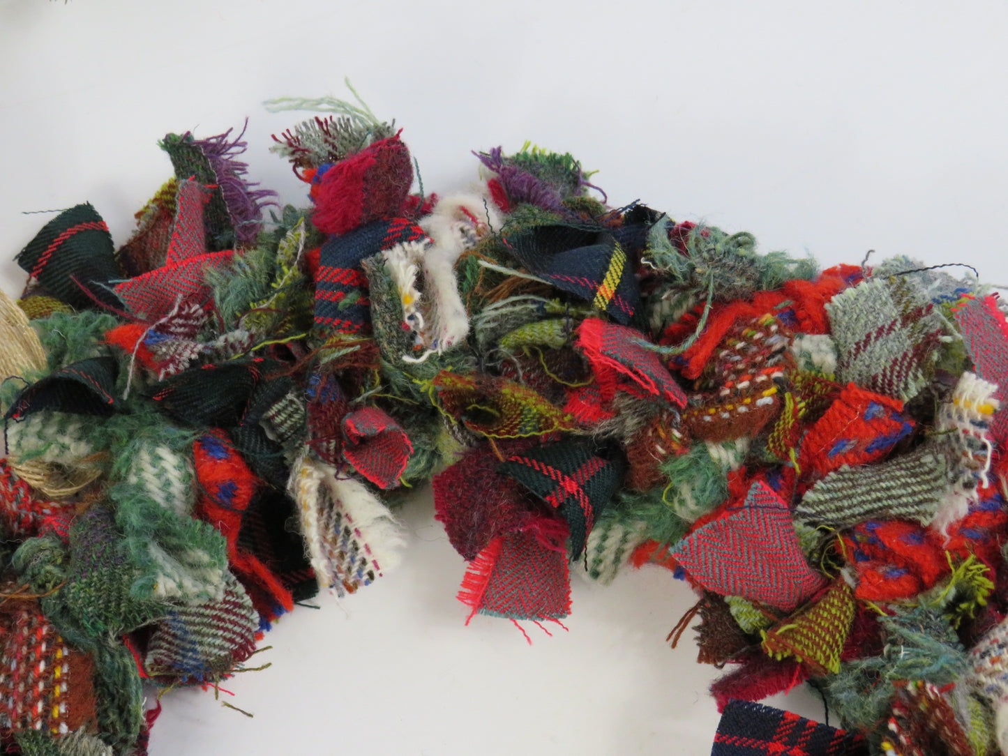 (11) Christmas Made Round Rag Wreath