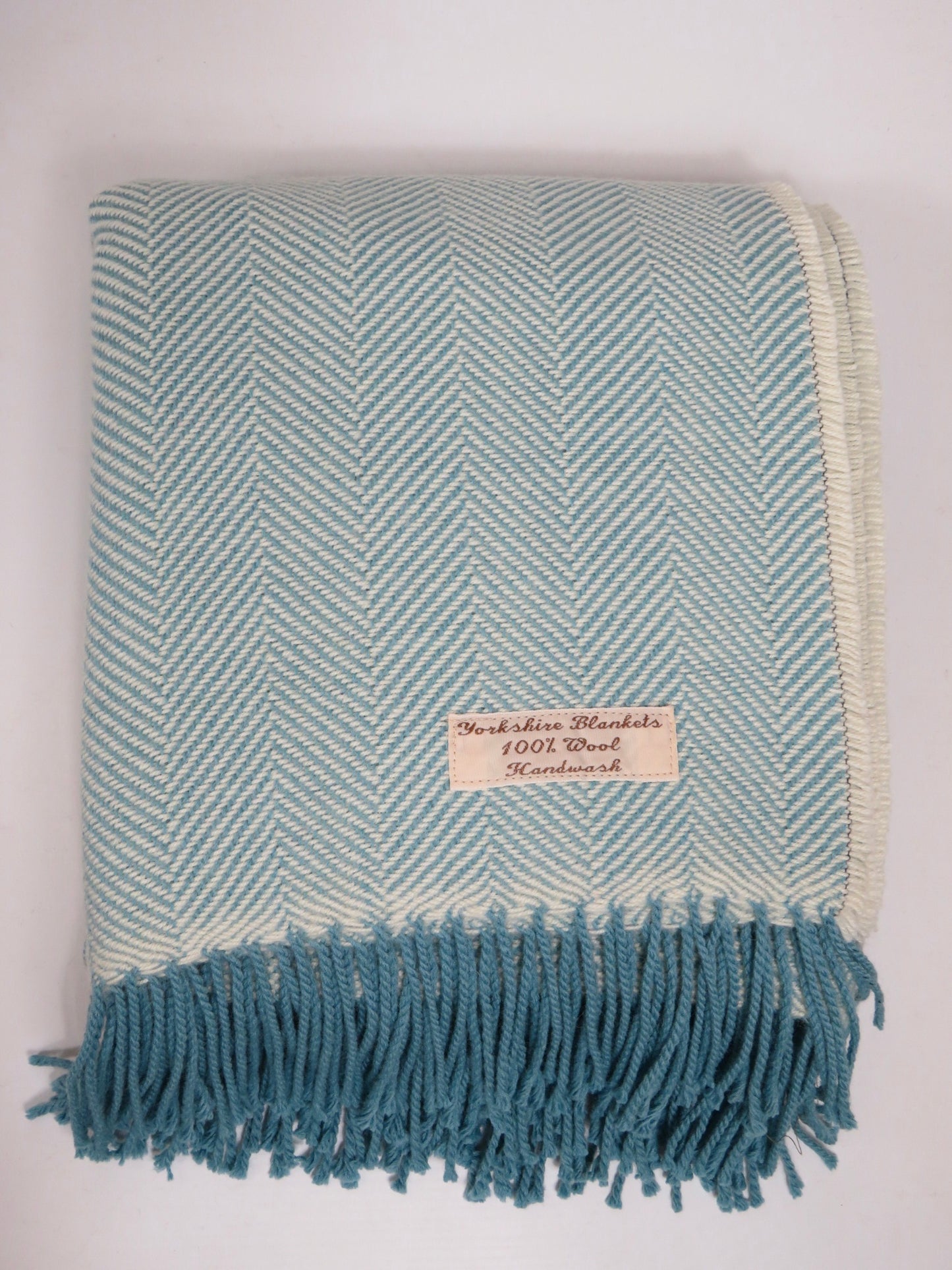 Luxury Herringbone Pure Wool Blanket