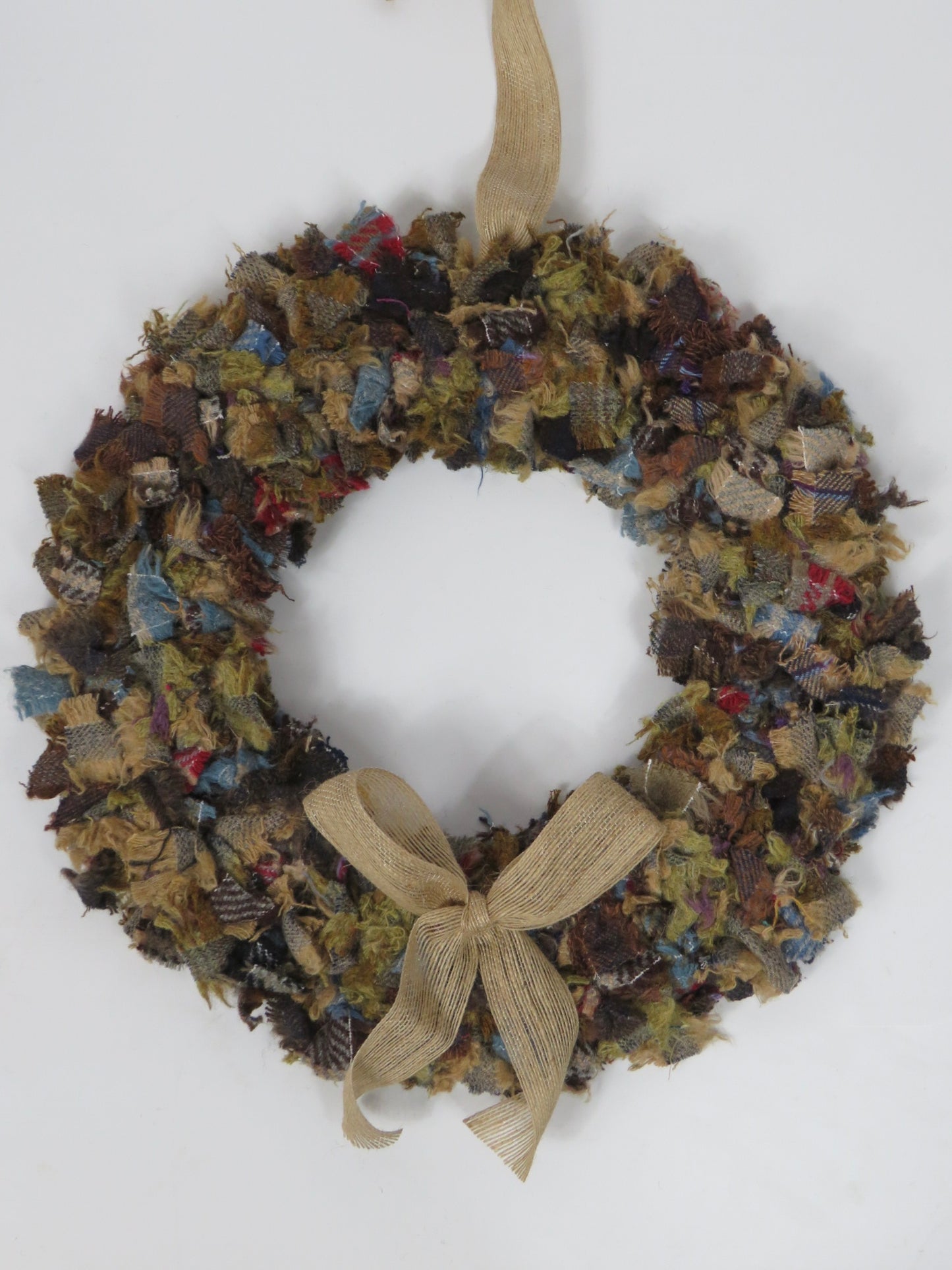 SALE Large Made Round Rag Wreath (19)