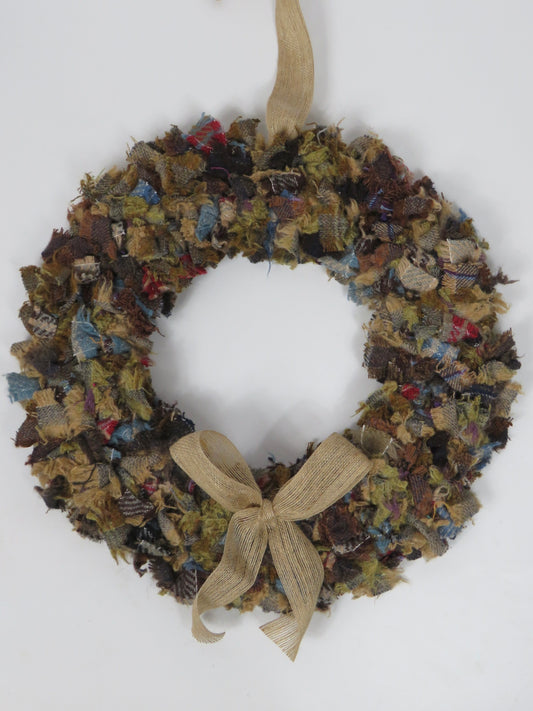 SALE Large Made Round Rag Wreath (19)