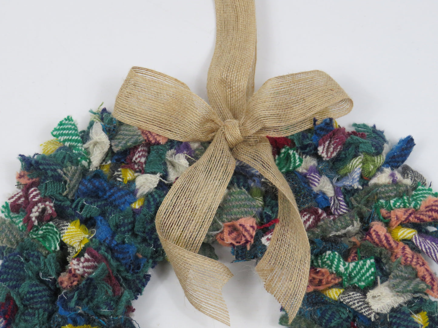 SALE Heart Made Rag Wreath (1)