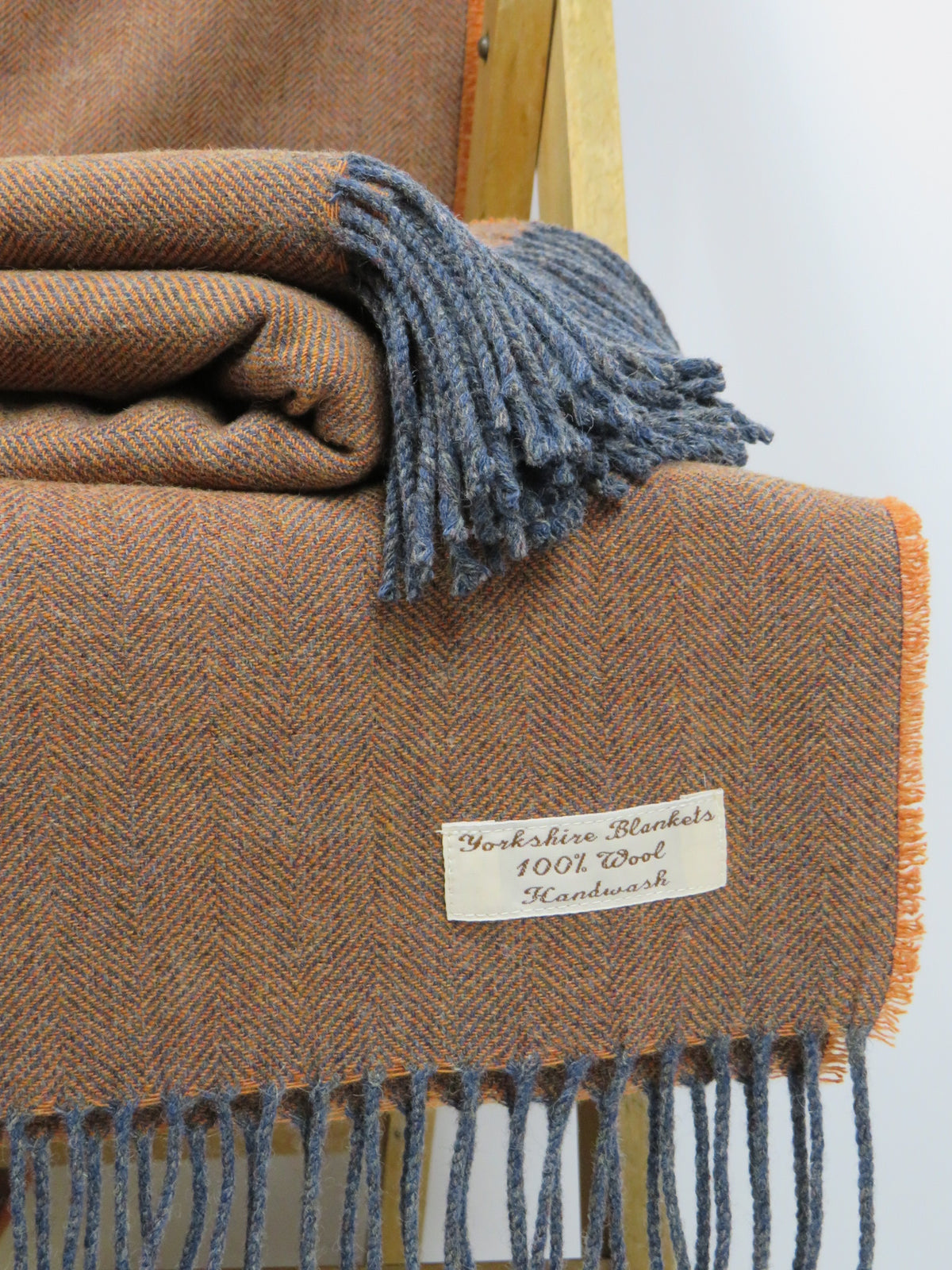 Luxury Herringbone Pure Wool Blanket
