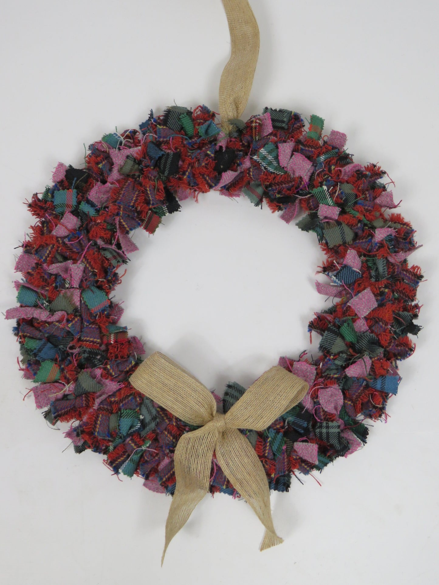 SALE Large Made Round Rag Wreath (36)