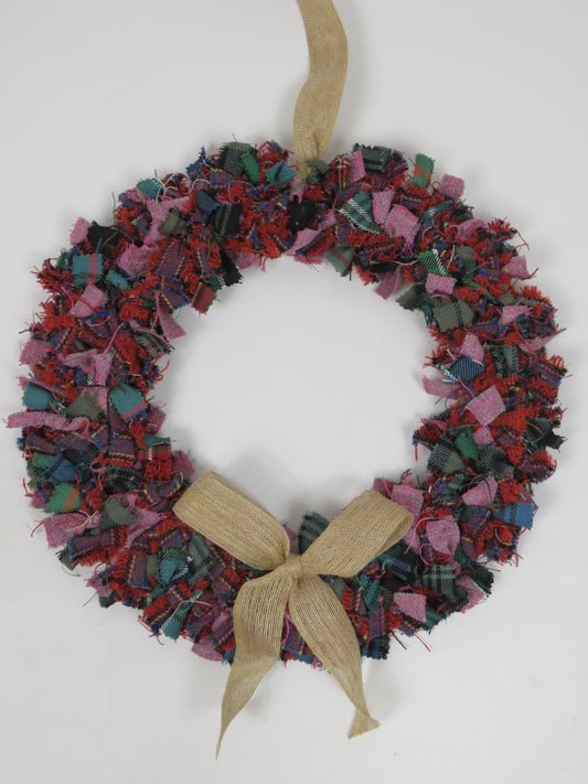 SALE Large Made Round Rag Wreath (36)