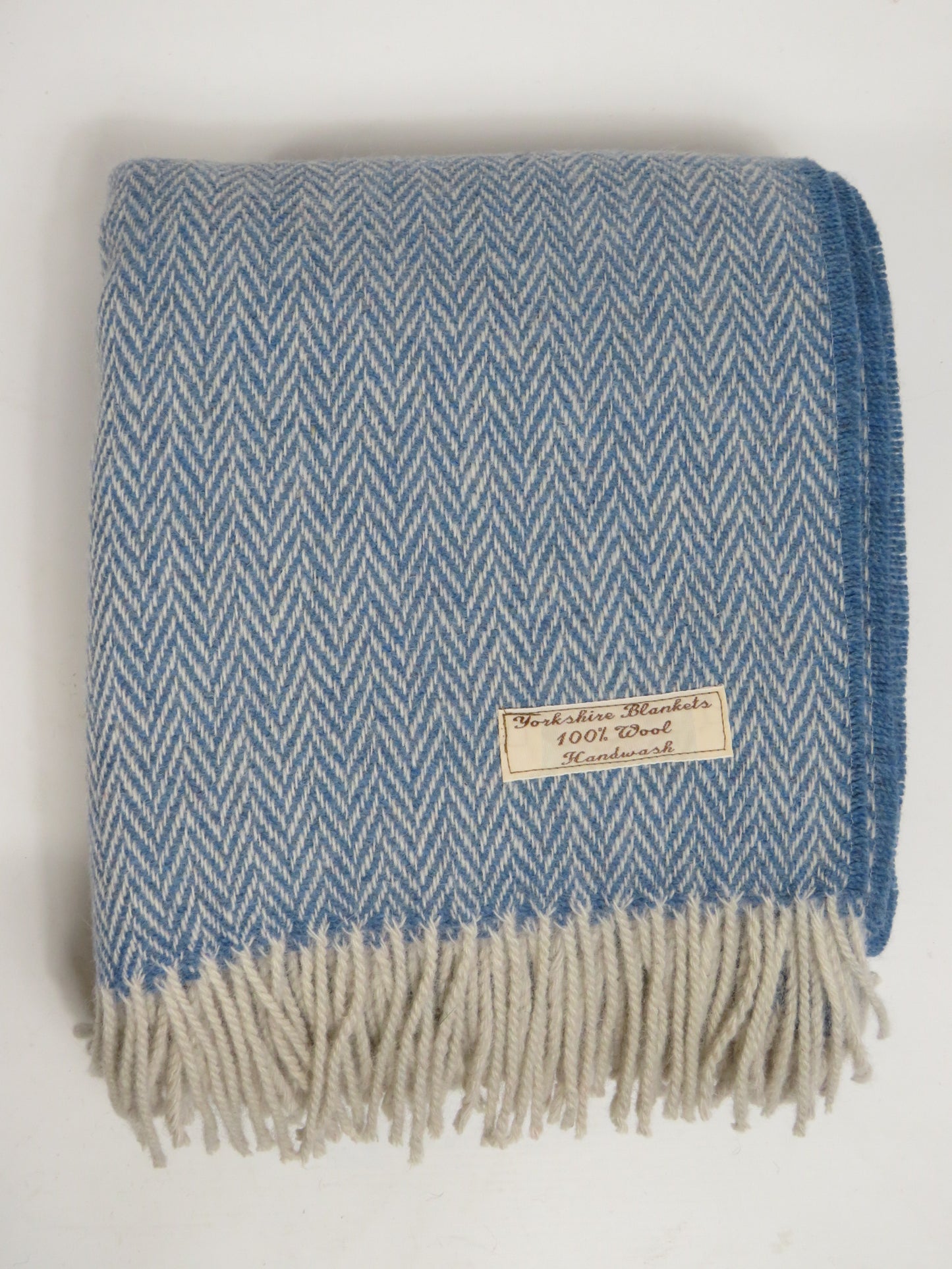 Luxury Herringbone Pure Wool Blanket
