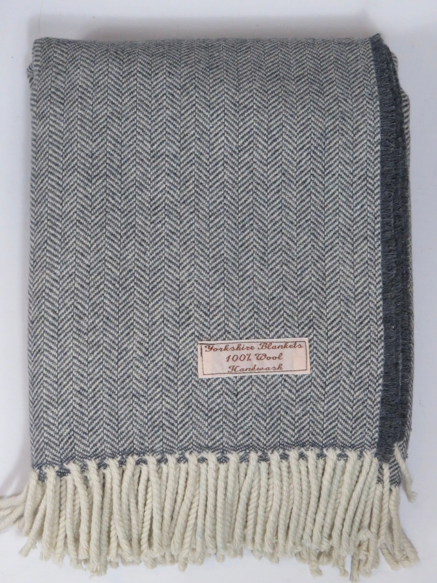 Luxury Herringbone Pure Wool Blanket