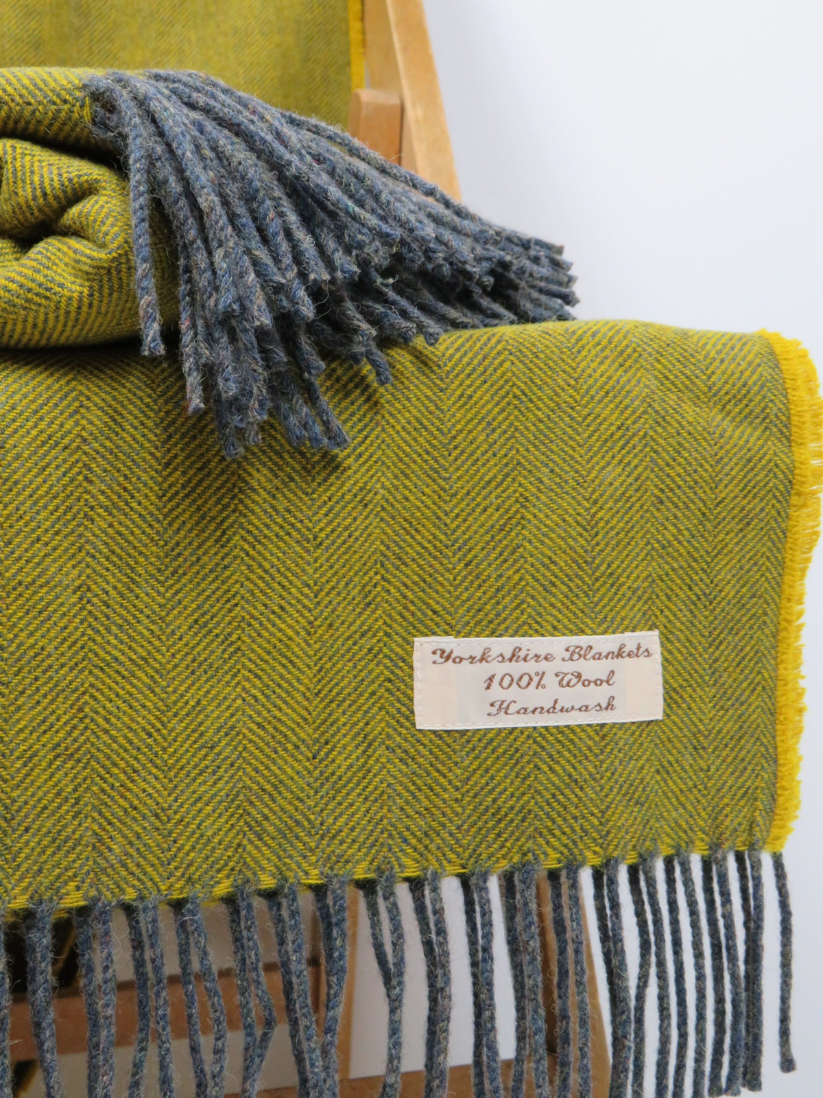 Luxury Herringbone Pure Wool Blanket