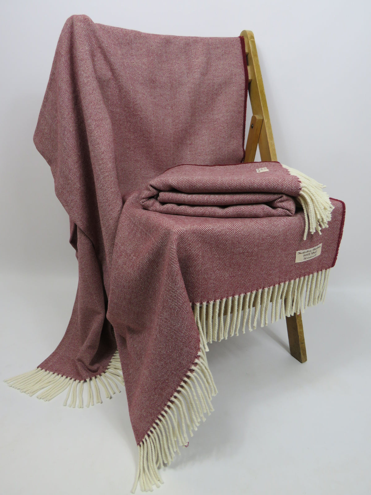 Luxury Herringbone Pure Wool Blanket
