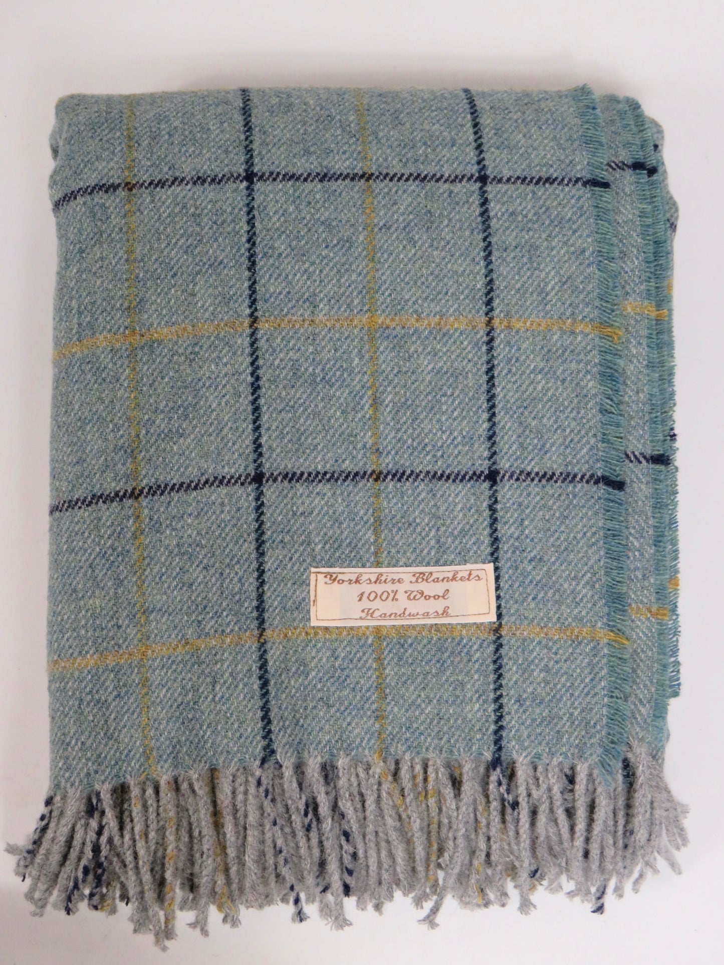 Luxury Windowpane Pure Wool Blanket