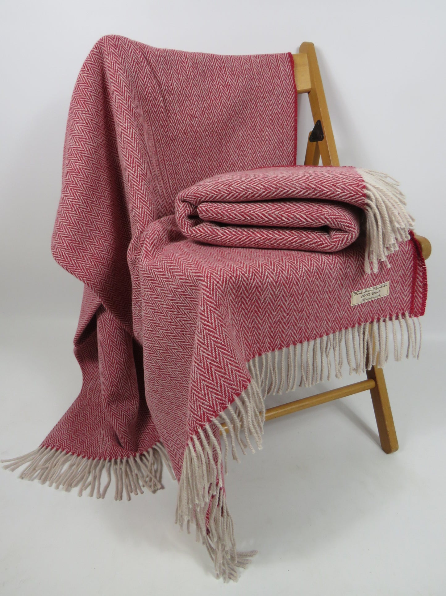 Luxury Herringbone Pure Wool Blanket