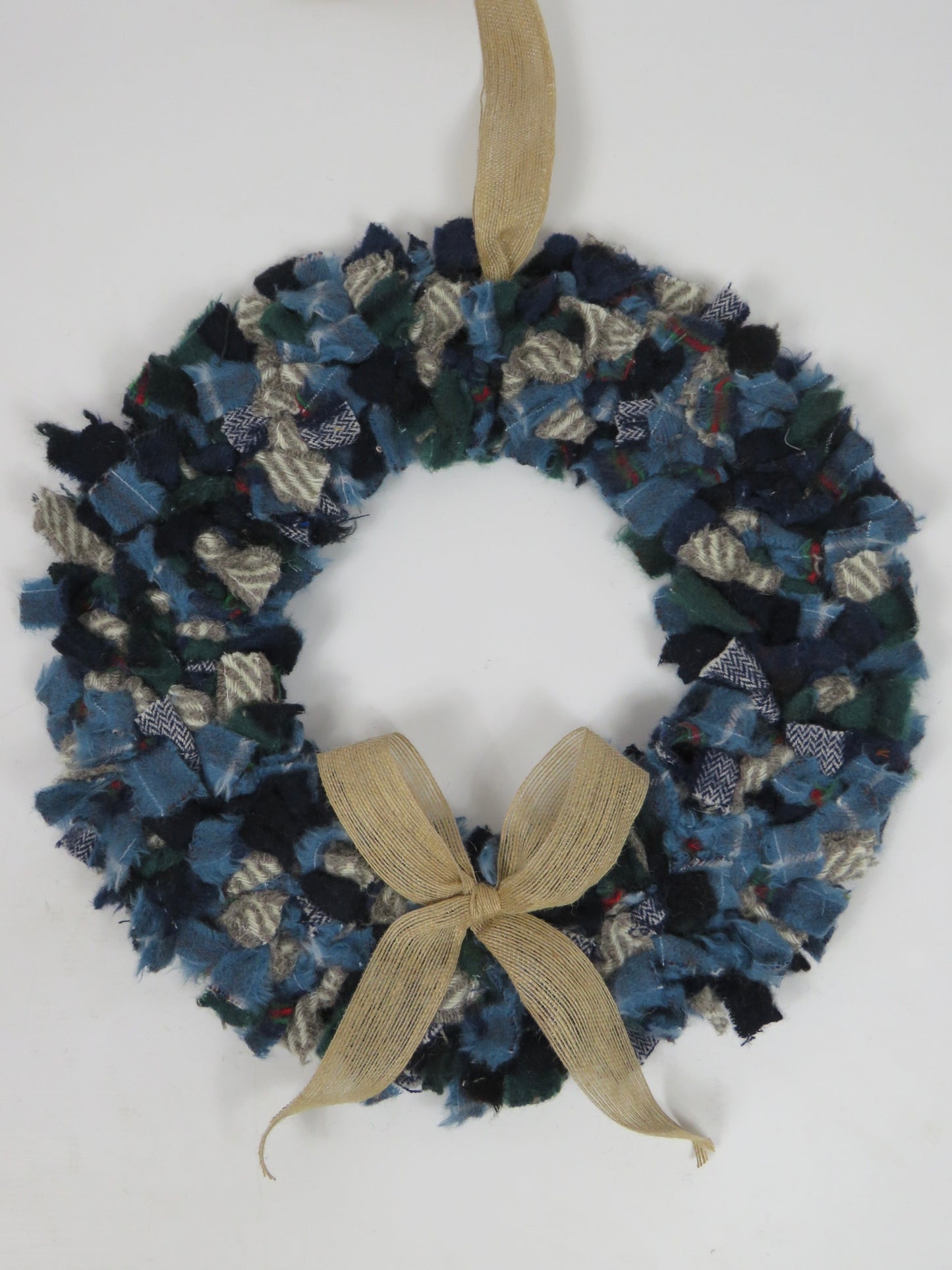 SALE Large Made Round Rag Wreath (35)