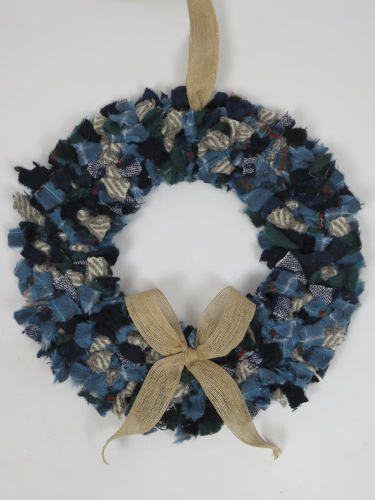 SALE Large Made Round Rag Wreath (35)