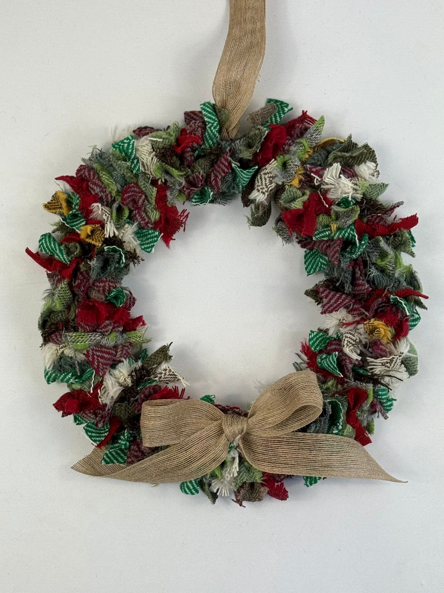 (1) Christmas DIY Rag Wreath Kit