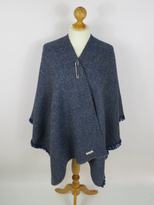 Wool Blend Cape and Pin