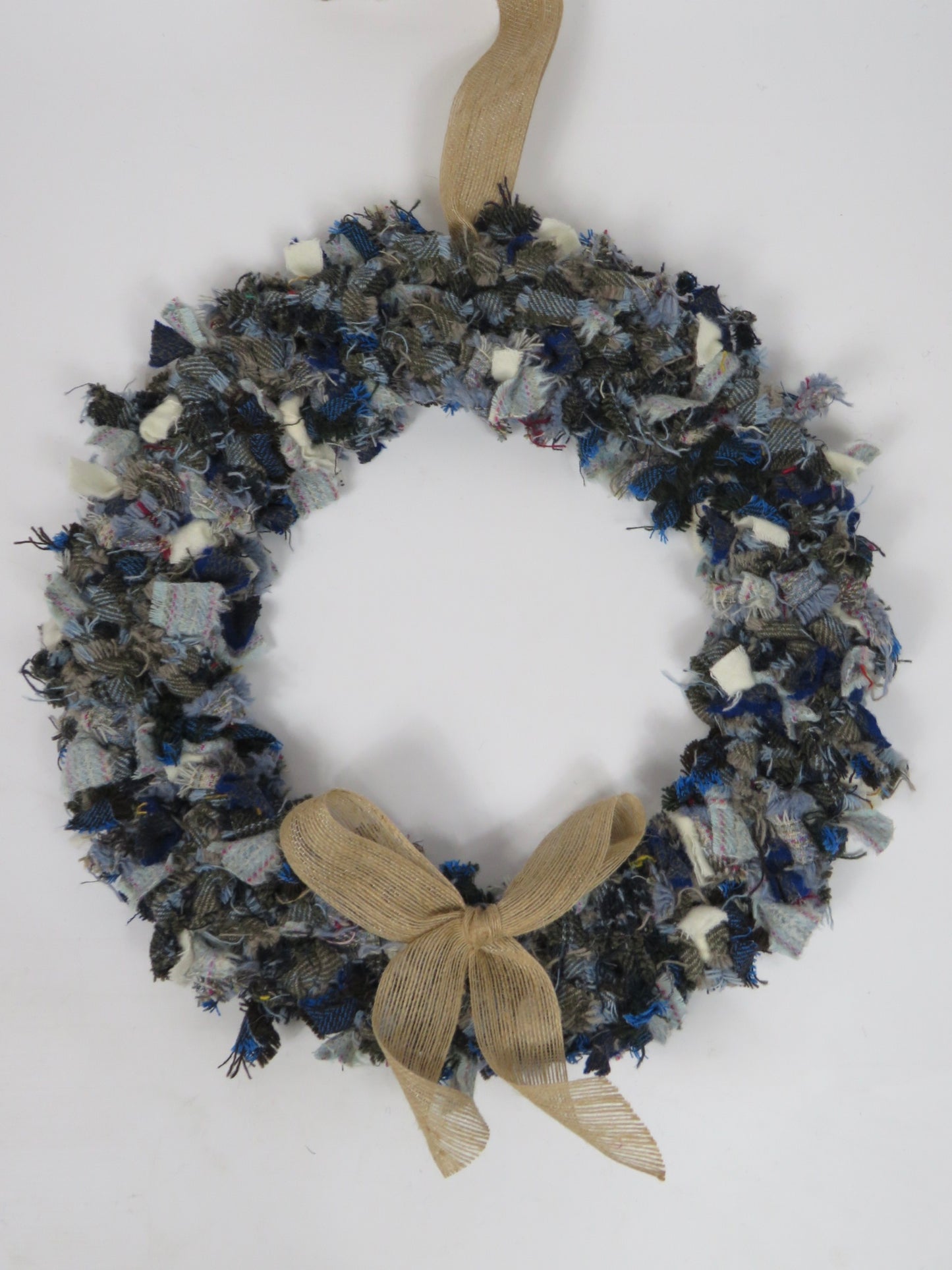SALE Large Made Round Rag Wreath (27)