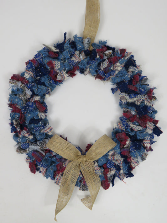 SALE Large Made Round Rag Wreath (32)