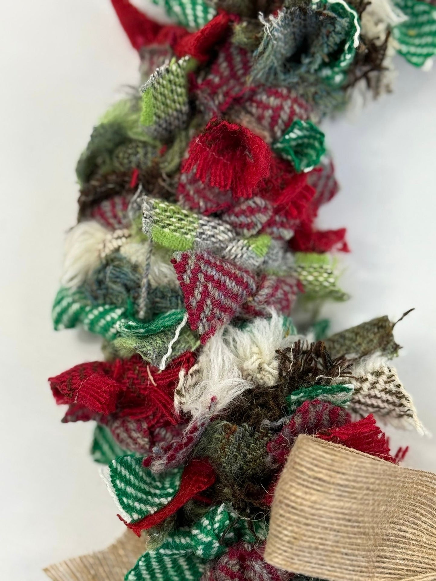 (1) Christmas DIY Rag Wreath Kit