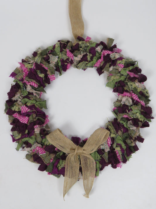 SALE Large Made Round Rag Wreath (23)