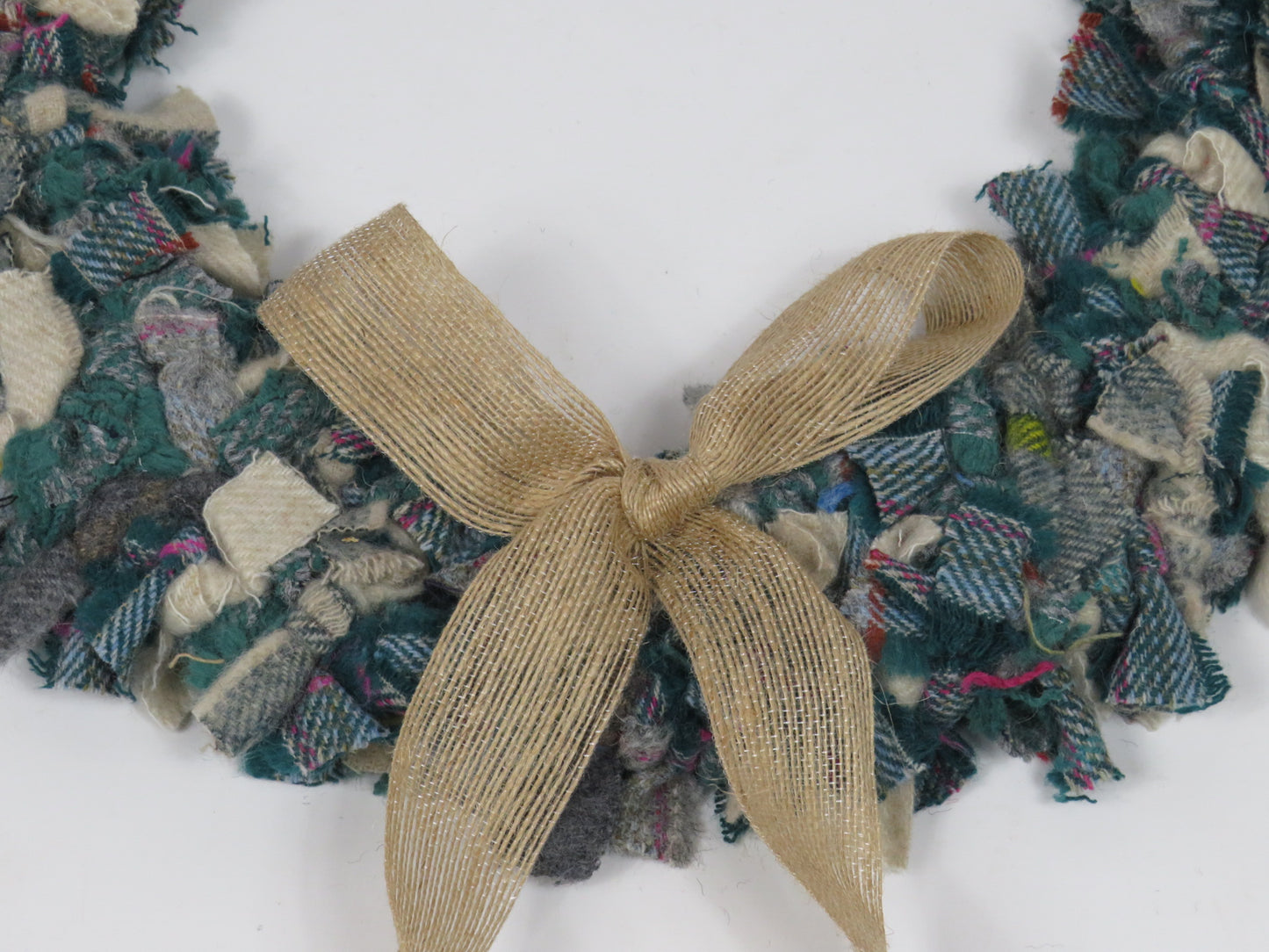 SALE Large Made Round Rag Wreath (39)