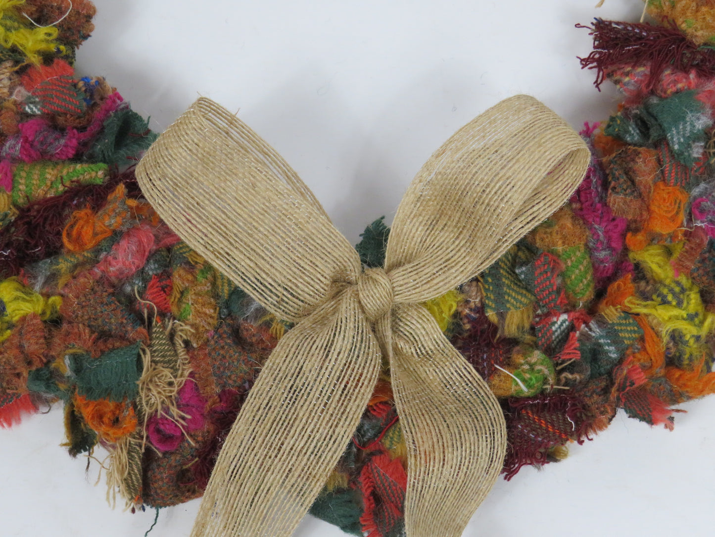 SALE Large Made Round Rag Wreath (37)