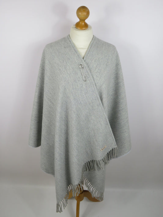 Luxury Pure Wool Cape and Pin