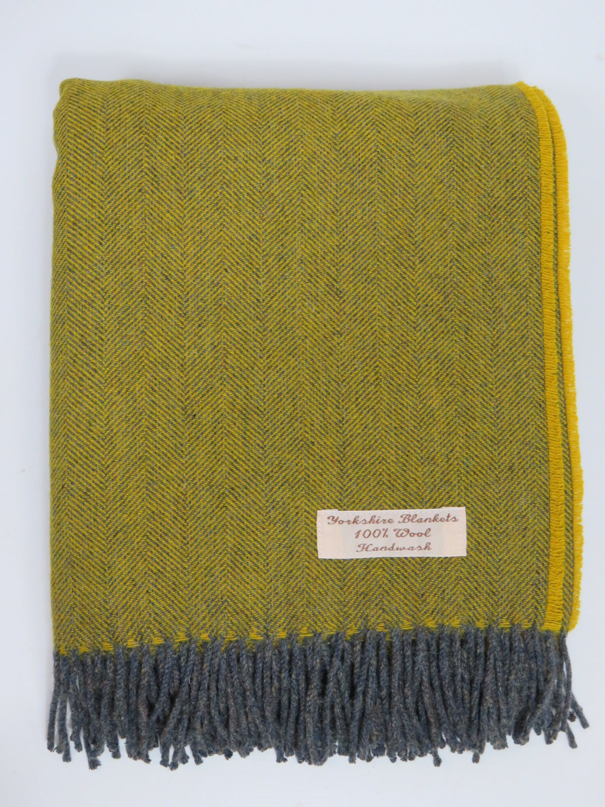 Luxury Herringbone Pure Wool Blanket