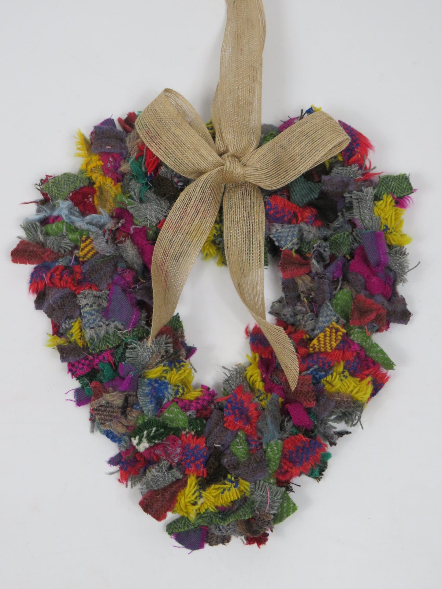 Heart Made Rag Wreath (6)
