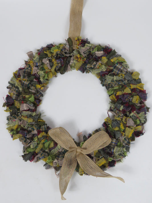 SALE Large Made Round Rag Wreath (17)