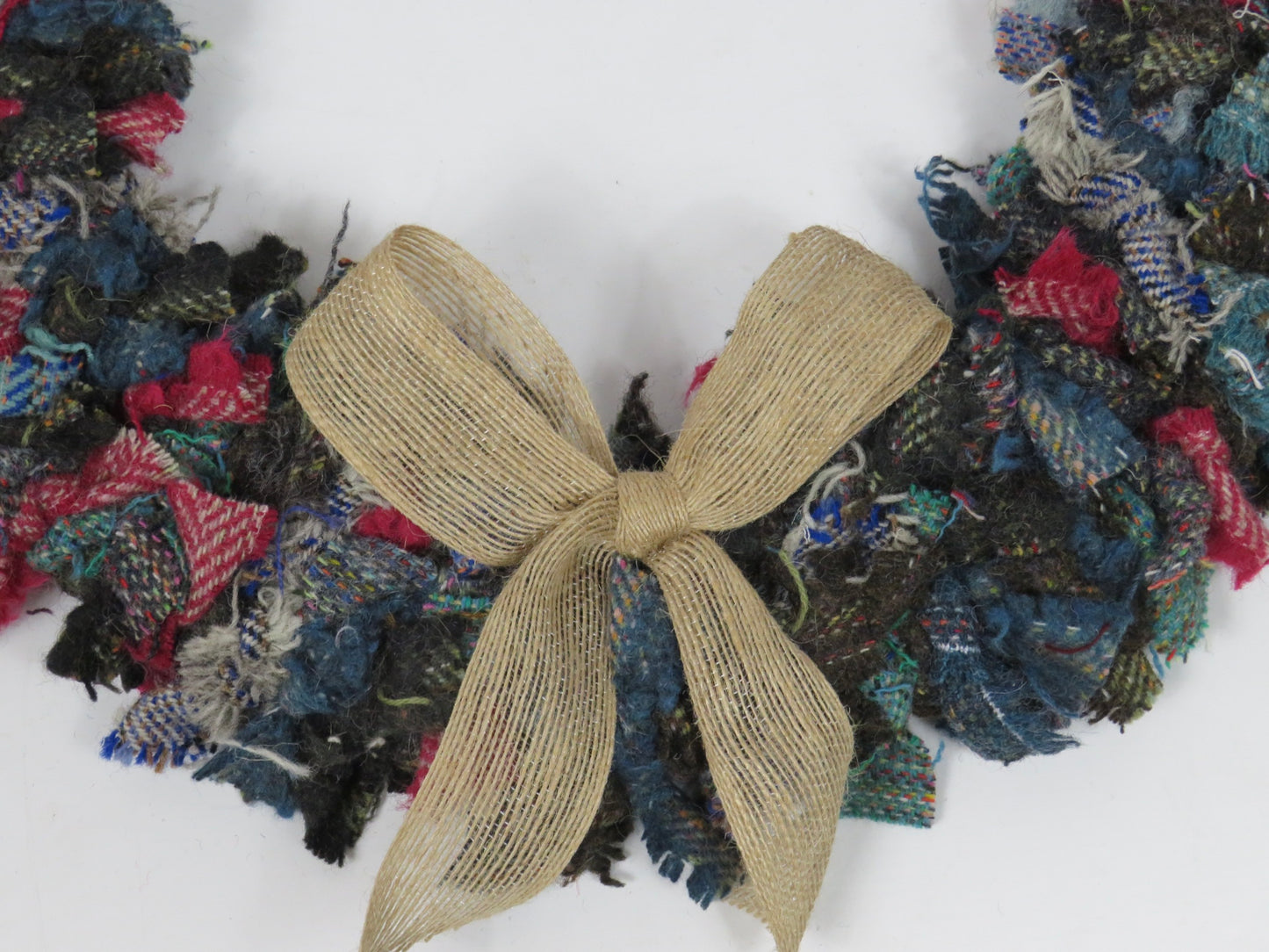 SALE Large Made Round Rag Wreath (41)