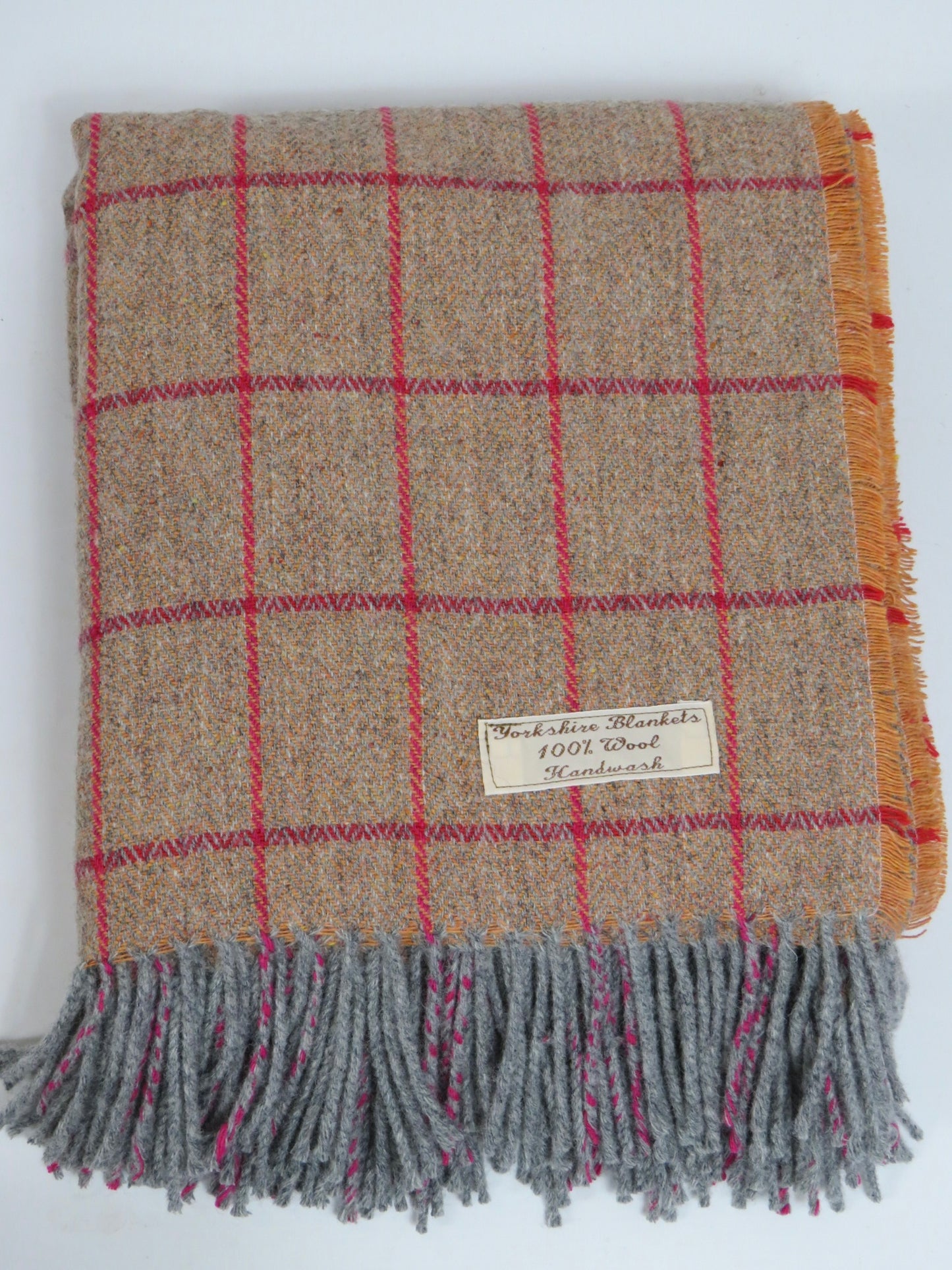 Luxury Windowpane Pure Wool Blanket