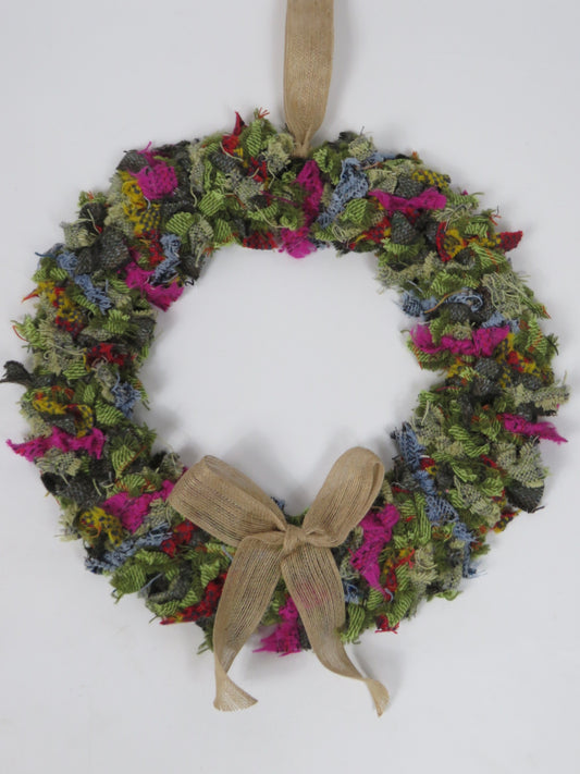 SALE Large Made Round Rag Wreath (22)