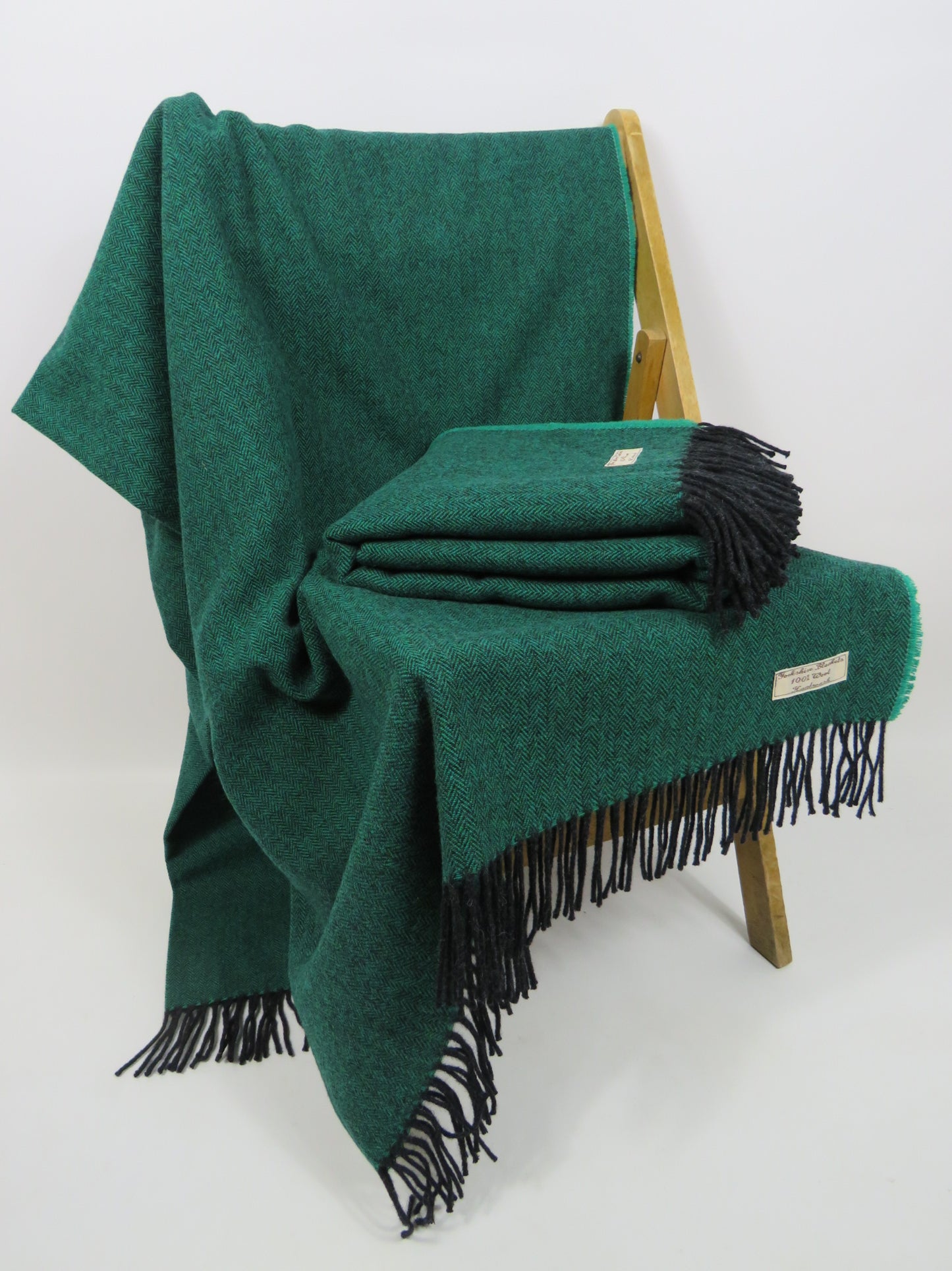 Luxury Herringbone Pure Wool Blanket