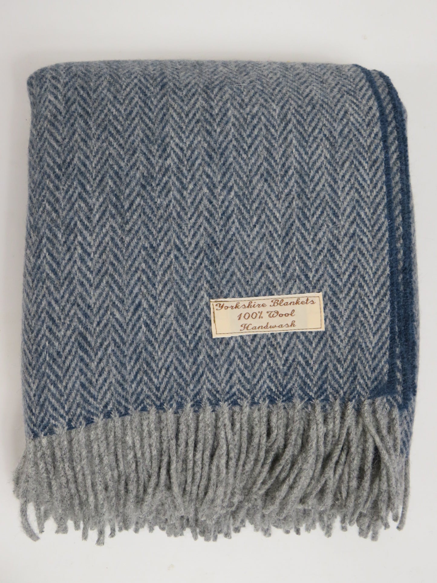 Luxury Herringbone Pure Wool Blanket